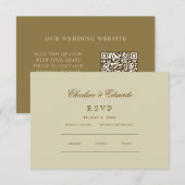 Minimalistisch Elegant | RSVP & QR Website Kaartje (Voorkant / Achterkant)