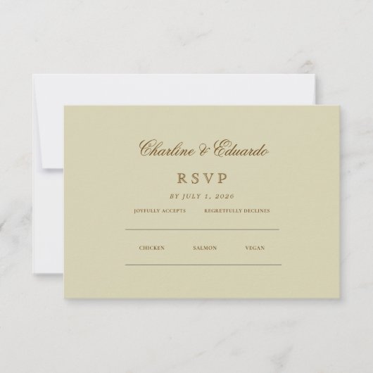 Minimalistisch Elegant | RSVP & QR Website Kaartje (Voorkant)