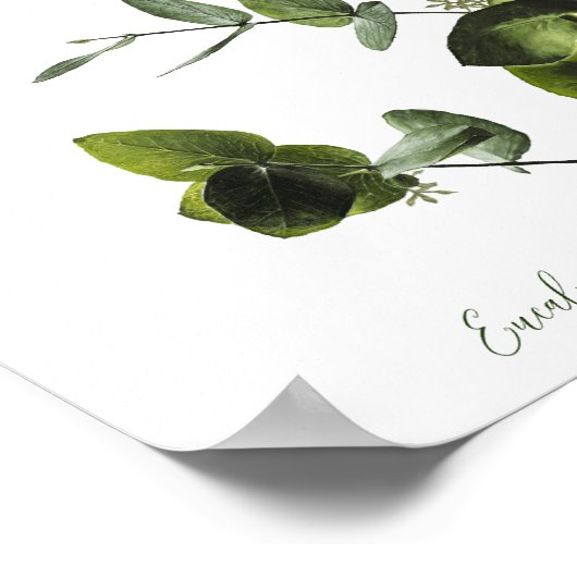 Minimalistisch Elegant Sage Eucalyptus Poster (Hoek)