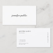 Minimalistisch Elegant Schoon Handgeschreven Scrip Visitekaartje (Voorkant / Achterkant)