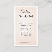 Minimalistisch Elegant Script Aangepaste foto Visitekaartje (Achterkant)