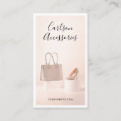 Minimalistisch Elegant Script Aangepaste foto Visitekaartje (Voorkant)