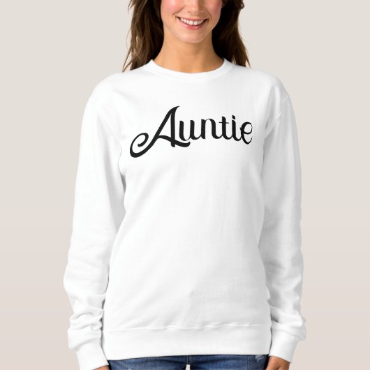 Minimalistisch Elegant Script Auntie Sweatshirt (Voorkant)