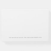 Minimalistisch Elegant Script Black White Wedding Gastenboek (Achterkant)