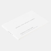 Minimalistisch Elegant Script Black White Wedding Gastenboek (Hoek)