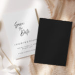 Minimalistisch elegant script | Bruiloft Save The Date<br><div class="desc">Een minimalistische script bruiloft opslaan van de datum kaart. Deze save the date kaart is voorzien van een elegante scripttekst met een minimaal zwart-wit thema. Pas de tekst aan met alle details voor uw speciale dag.</div>