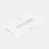 Minimalistisch Elegant Script Classic Bruiloft Gastenboek (Hoek)