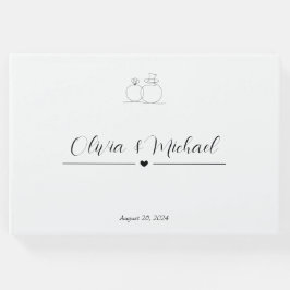 Minimalistisch Elegant Script Classic Bruiloft Gastenboek