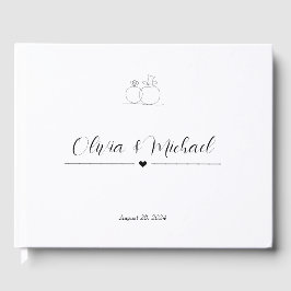 Minimalistisch Elegant Script Classic Bruiloft Gastenboek