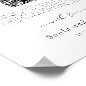 Minimalistisch Elegant Script Huwelijksreis Fonds Poster (Hoek)