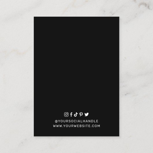 Minimalistisch Elegant Script Logo juwelier displa Visitekaartje (Achterkant)