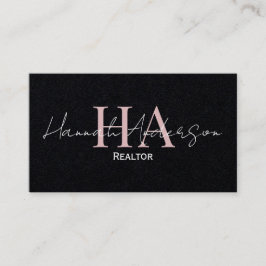 Minimalistisch Elegant Script Modern Realtor Visitekaartje