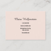 Minimalistisch Elegant Script Professional Visitekaartje (Achterkant)