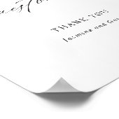 Minimalistisch Elegant Script Trouwgastenboek Bord Poster (Hoek)