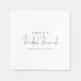 Minimalistisch Elegant Script Vrijgezellenfeest Br Servet