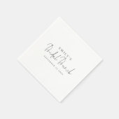 Minimalistisch Elegant Script Vrijgezellenfeest Br Servet (Hoek)