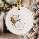 Minimalistisch Elegant script Vrolijk Kerstfeest Keramisch Ornament<br><div class="desc">Minimalistisch Elegant script Merry Christmas Ceramic Ornament Matching items beschikbaar.</div>