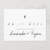 minimalistisch | Elegant Simple Wedding Save the D Aankondigingskaart (Voorkant)
