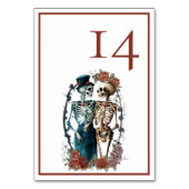 Minimalistisch Elegant Skelet Paar Bruiloft Kaart (Voorkant)