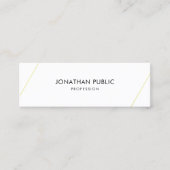 Minimalistisch elegant smaakvol, modern vlakgulden mini visitekaartje (Voorkant)