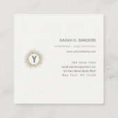 Minimalistisch elegant Sparkly Burst Yoga MODERN Vierkante Visitekaartje (Achterkant)