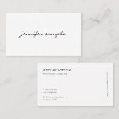 Minimalistisch elegant stijlvol, cursief script mo visitekaartje (Voorkant / Achterkant)