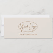 Minimalistisch Elegant Taupe Modern cadeaubon (Achterkant)