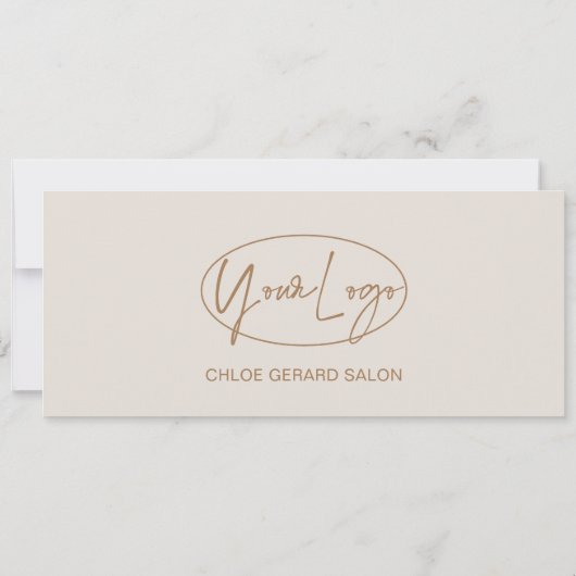 Minimalistisch Elegant Taupe Modern cadeaubon (Achterkant)