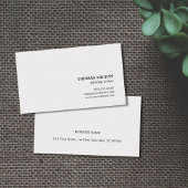 Minimalistisch Elegant Texture White Attorney in r Visitekaartje