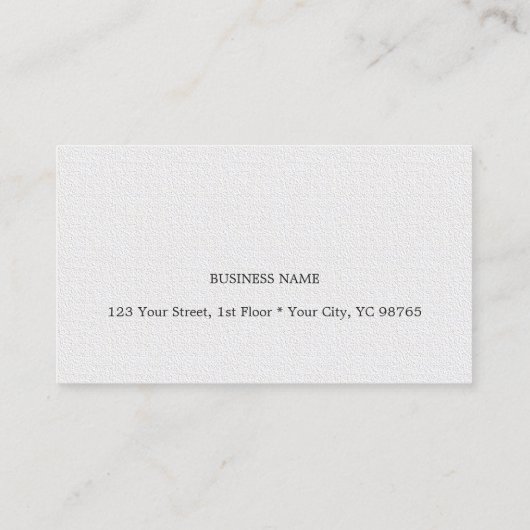 Minimalistisch Elegant Texture White Attorney in r Visitekaartje (Achterkant)