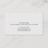 Minimalistisch Elegant Texture White Monogram Visitekaartje (Achterkant)