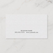 Minimalistisch Elegant Texture White QR code Attor Visitekaartje (Achterkant)