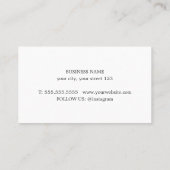 Minimalistisch Elegant Textuur Roos Witte Loyalite Klantenkaartje (Achterkant)