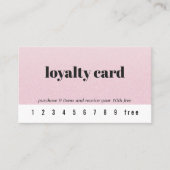 Minimalistisch Elegant Textuur Roos Witte Loyalite Klantenkaartje (Voorkant)