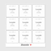 Minimalistisch Elegant Transparant Kaarsenetiket Sticker (Vel)