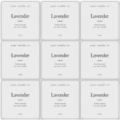 Minimalistisch Elegant Transparant Kaarsenetiket Sticker (Voorkant)