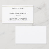Minimalistisch Elegant Trendy Modern Clean Gold Visitekaartje (Voorkant / Achterkant)