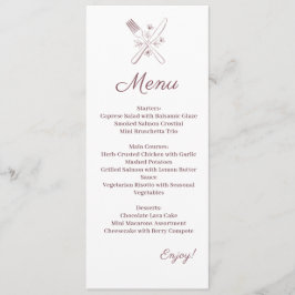 Minimalistisch Elegant Trouwmenu Menu