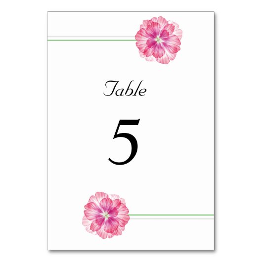 Minimalistisch Elegant Trouwtafel Nummer Kaart (Voorkant)