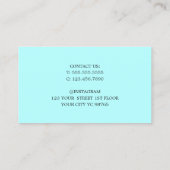 Minimalistisch Elegant Turquoise Beauty Loyalty (Achterkant)