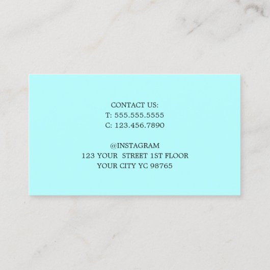 Minimalistisch Elegant Turquoise Beauty Loyalty (Achterkant)