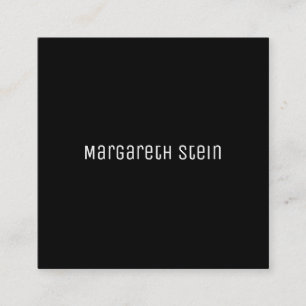 minimalistisch elegant unica one font style black vierkante visitekaartje