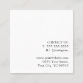 Minimalistisch Elegant Vet Wit Gouden Geel Afsprakenkaartje (Achterkant)