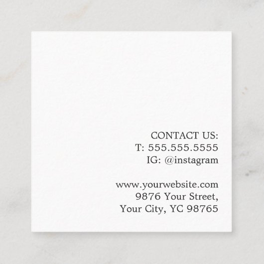 Minimalistisch Elegant Vet Wit Gouden Geel Afsprakenkaartje (Achterkant)