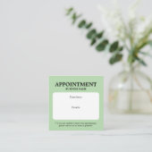 Minimalistisch Elegant Vet Wit Groen Afsprakenkaartje (Staand voorkant)