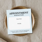 Minimalistisch Elegant Vet Wit Licht Blauw Afsprakenkaartje