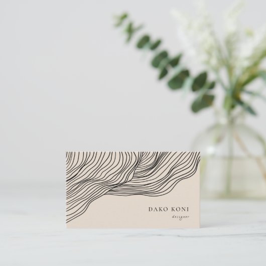 Minimalistisch elegant visitekaartje (Staand voorkant)