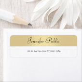 Minimalistisch elegant voor modern Gold White Hand Etiket (Insitu)