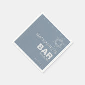 Minimalistisch elegant vormig blauw bassin Mitzvah Servet (Hoek)