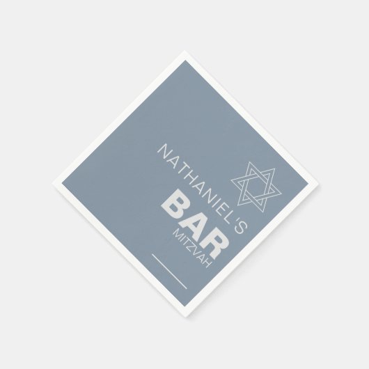 Minimalistisch elegant vormig blauw bassin Mitzvah Servet (Hoek)